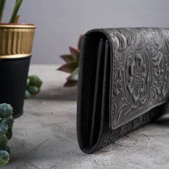 DUŻY PORTFEL ZE SKÓRY NATURALNEJ PAOLO PERUZZI IN-35-BL