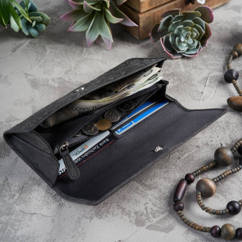 DUŻY PORTFEL ZE SKÓRY NATURALNEJ PAOLO PERUZZI IN-35-BL