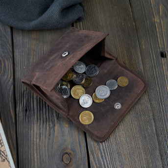 ZESTAW DLA NIEJ ZUP-64-BR: PORTFEL ZE SKÓRY T-11 I ETUI NA KLUCZE T-51