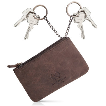 ZESTAW DLA NIEJ ZUP-64-BR: PORTFEL ZE SKÓRY T-11 I ETUI NA KLUCZE T-51