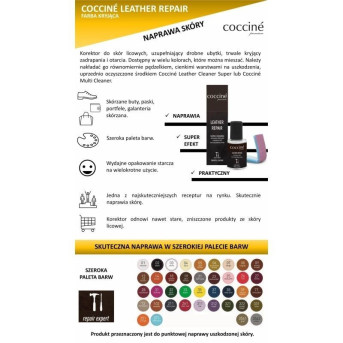 KOREKTOR DO FARBOWANIA SKÓR OBUWIA COCCINE CIEMNOZIELONY 10ml