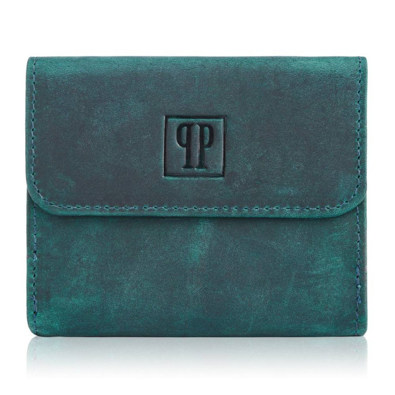 PORTFEL DAMSKI SKÓRZANY VINTAGE RETRO T-11-GR