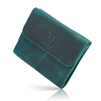 PORTFEL DAMSKI SKÓRZANY VINTAGE RETRO T-11-GR