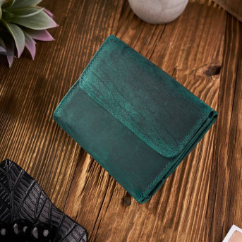 PORTFEL DAMSKI SKÓRZANY VINTAGE RETRO T-11-GR