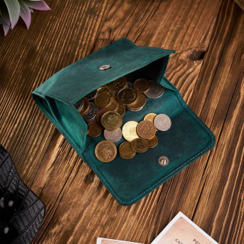 PORTFEL DAMSKI SKÓRZANY VINTAGE RETRO T-11-GR