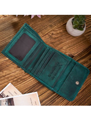 PORTFEL DAMSKI SKÓRZANY VINTAGE RETRO T-11-GR