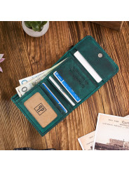 PORTFEL DAMSKI SKÓRZANY VINTAGE RETRO T-11-GR