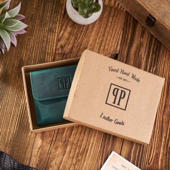 PORTFEL DAMSKI SKÓRZANY VINTAGE RETRO T-11-GR