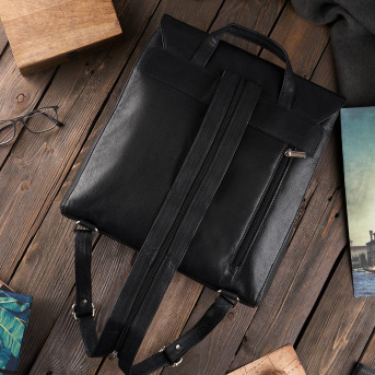 DUŻY PLECAK DAMSKI ZE SKÓRY NATURALNEJ PAOLO PERUZZI T-72-BL