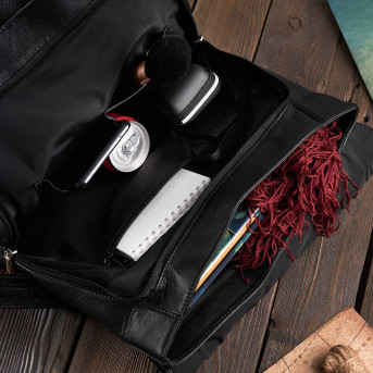 DUŻY PLECAK DAMSKI ZE SKÓRY NATURALNEJ PAOLO PERUZZI T-72-BL