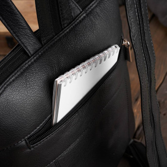 CZARNY PLECAK DAMSKI SKÓRA NATURALNA PAOLO PERUZZI T-73-BL