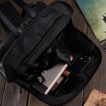 CZARNY PLECAK DAMSKI SKÓRA NATURALNA PAOLO PERUZZI T-73-BL