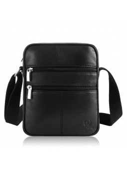 SKÓRZANA TORBA SASZETKA MĘSKA NA RAMIĘ PAOLO PERUZZI  T-74-BL