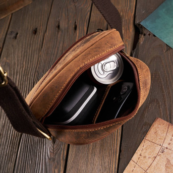 SKÓRZANA SASZETKA MĘSKA NA RAMIĘ PAOLO PERUZZI T-75-HBR