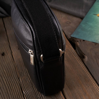 SKÓRZANA TOREBKA MĘSKA NA RAMIĘ PAOLO PERUZZI T-75-BL