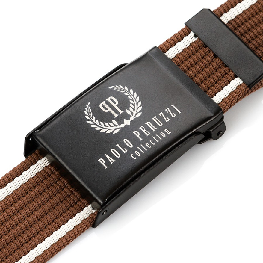 BRĄZOWY PASEK MĘSKI PAOLO PERUZZI PW-08-105 CM