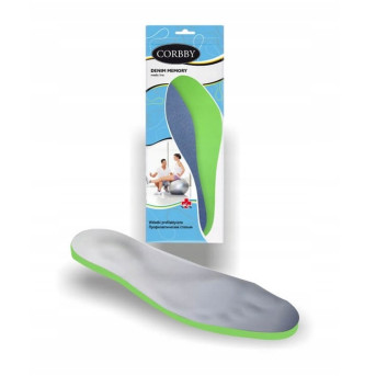 WKŁADKI DO BUTÓW DENIM MEMORY Z PAMIĘCIĄ KSZTAŁTU CORBBY r. 39-40