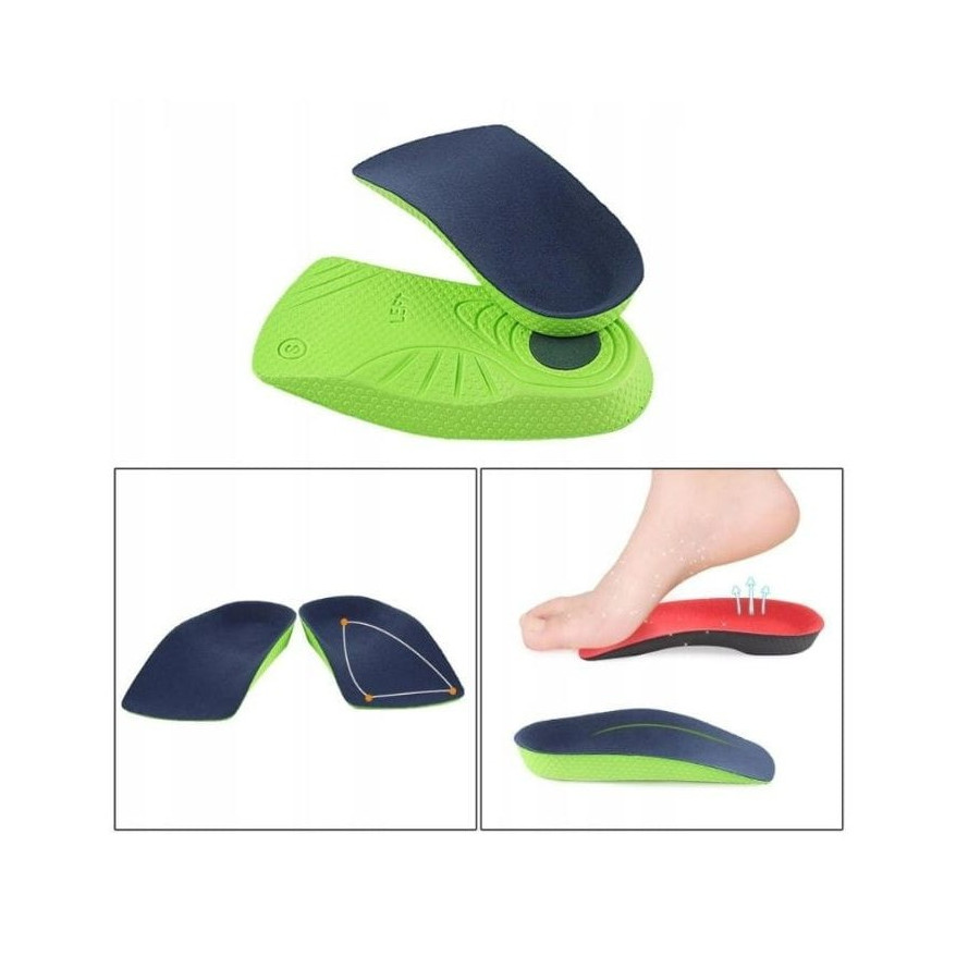 WKŁADKI CORBBY PROFIL ORTOPEDYCZNE 2/3 NA KOŚLAWOŚĆ PIĘT I KOLAN r. XS