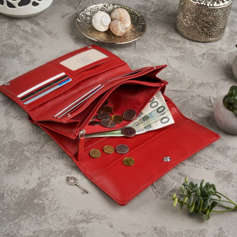 KLASYCZNY SKÓRZANY PORTFEL DAMSKI PAOLO PERUZZI IN-36-RD