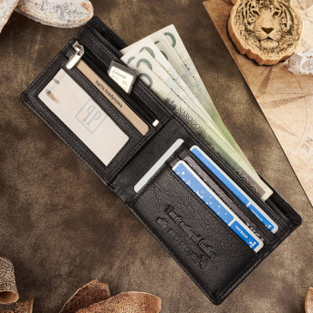 KLASYCZNY SKÓRZANY PORTFEL MĘSKI PAOLO PERUZZI T-76-BL