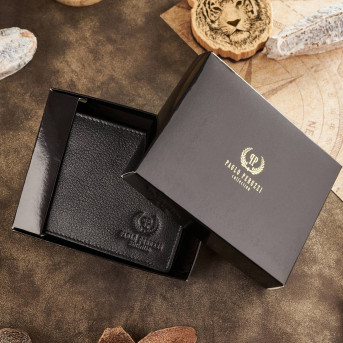 KLASYCZNY SKÓRZANY PORTFEL MĘSKI PAOLO PERUZZI T-76-BL