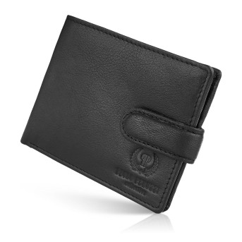 CZARNY SKÓRZANY PORTFEL MĘSKI RFID PAOLO PERUZZI T-77-BL