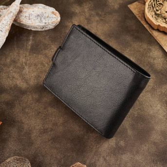 CZARNY SKÓRZANY PORTFEL MĘSKI RFID PAOLO PERUZZI T-77-BL