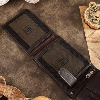 SKÓRZANY PORTFEL MĘSKI RFID PAOLO PERUZZI  T-79-BR