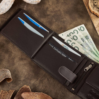 SKÓRZANY PORTFEL MĘSKI RFID PAOLO PERUZZI  T-79-BR