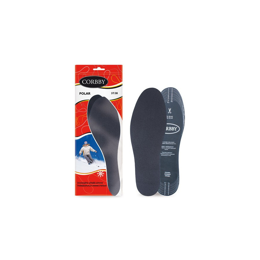ZIMOWE WKŁADKI DO BUTÓW POLAR Z WĘGLEM AKTYWNYM CORBBY R. 41/42