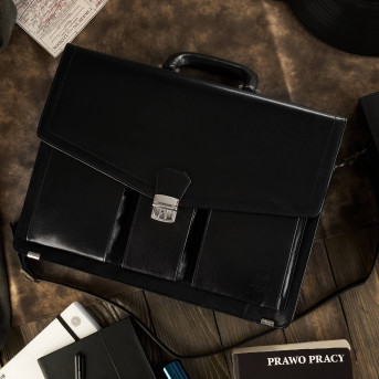 SKÓRZANA TECZKA MĘSKA PAOLO PERUZZI T-80-BL