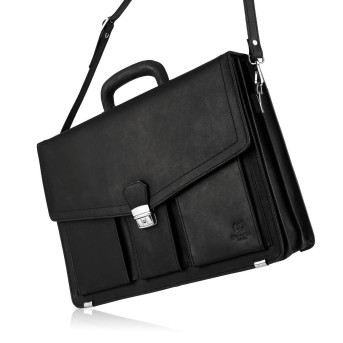 TECZKA MĘSKA ZE SKÓRY NATURALNEJ VINTAGE PAOLO PERUZZI T-80-HBL