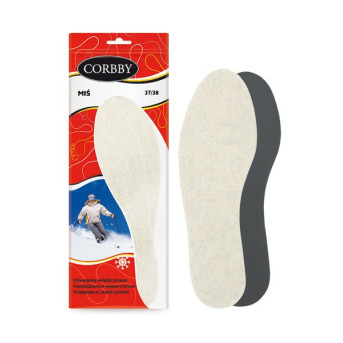 UNIWERSALNE WKŁADKI ZIMOWE DO BUTÓW MIŚ CORBBY R. 41/42