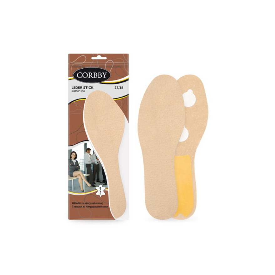 SKÓRZANE WKŁADKI DO BUTÓW LEDER STICK CORBBY R. 45/46