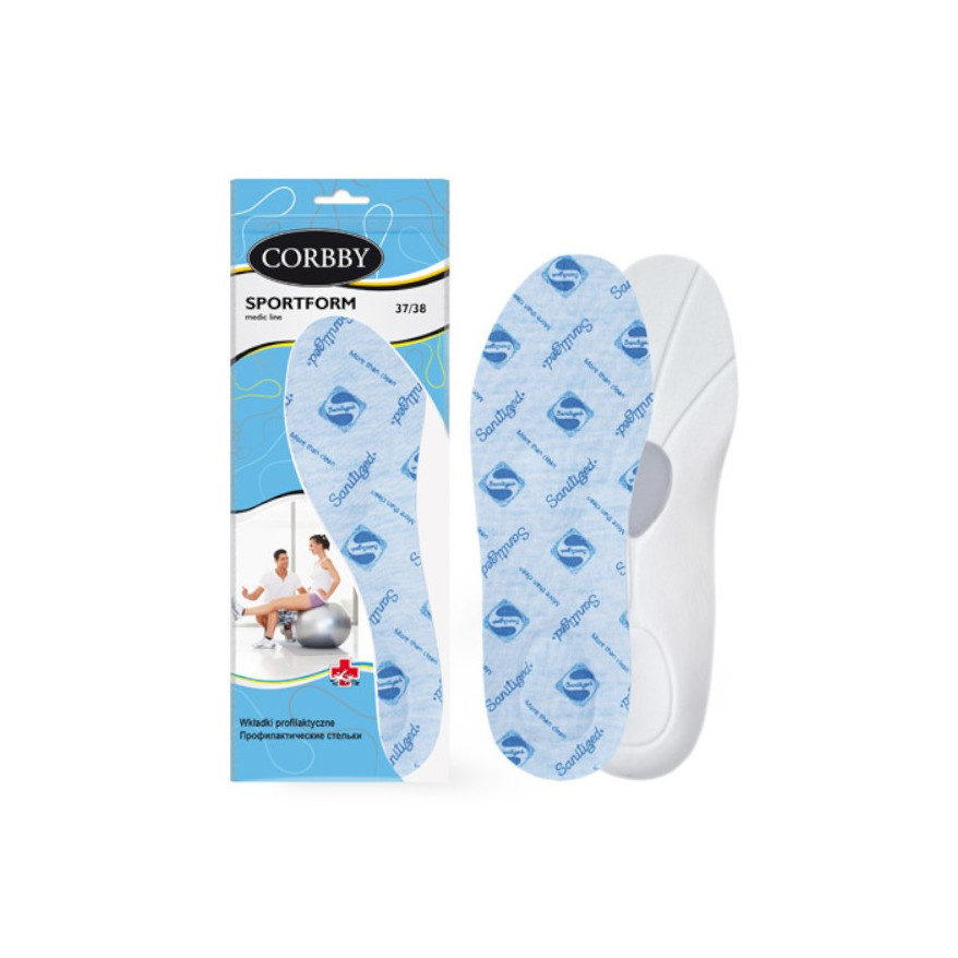 PROFILOWANE WKŁADKI DO BUTÓW SPORTOWYCH CORBBY R. 37/38