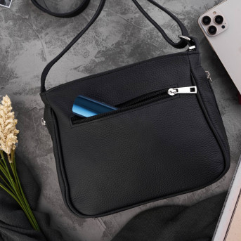 SKÓRZANA TOREBKA DAMSKA NA RAMIĘ PAOLO PERUZZI Z-52-BL