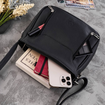 SKÓRZANA TOREBKA DAMSKA NA RAMIĘ PAOLO PERUZZI Z-52-BL