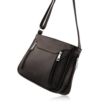 SKÓRZANA LISTONOSZKA DAMSKA NA RAMIĘ PAOLO PERUZZI Z-52-BR