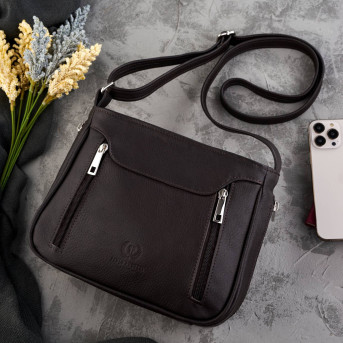 SKÓRZANA LISTONOSZKA DAMSKA NA RAMIĘ PAOLO PERUZZI Z-52-BR