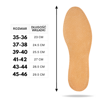 R. 37/38 WKŁADKI SKÓRZANE COMFY LEATHER DELUXE PAOLO PERUZZI 04W3738