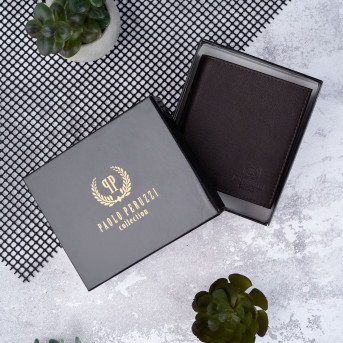 BRĄZOWY SKÓRZANY PORTFEL DAMSKI PAOLO PERUZZI IN-28-BR