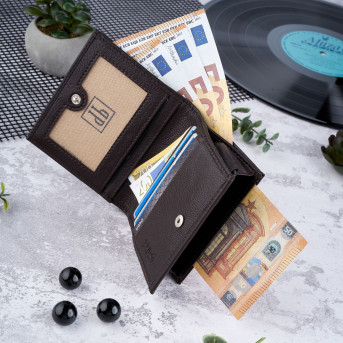 BRĄZOWY SKÓRZANY PORTFEL DAMSKI PAOLO PERUZZI IN-28-BR