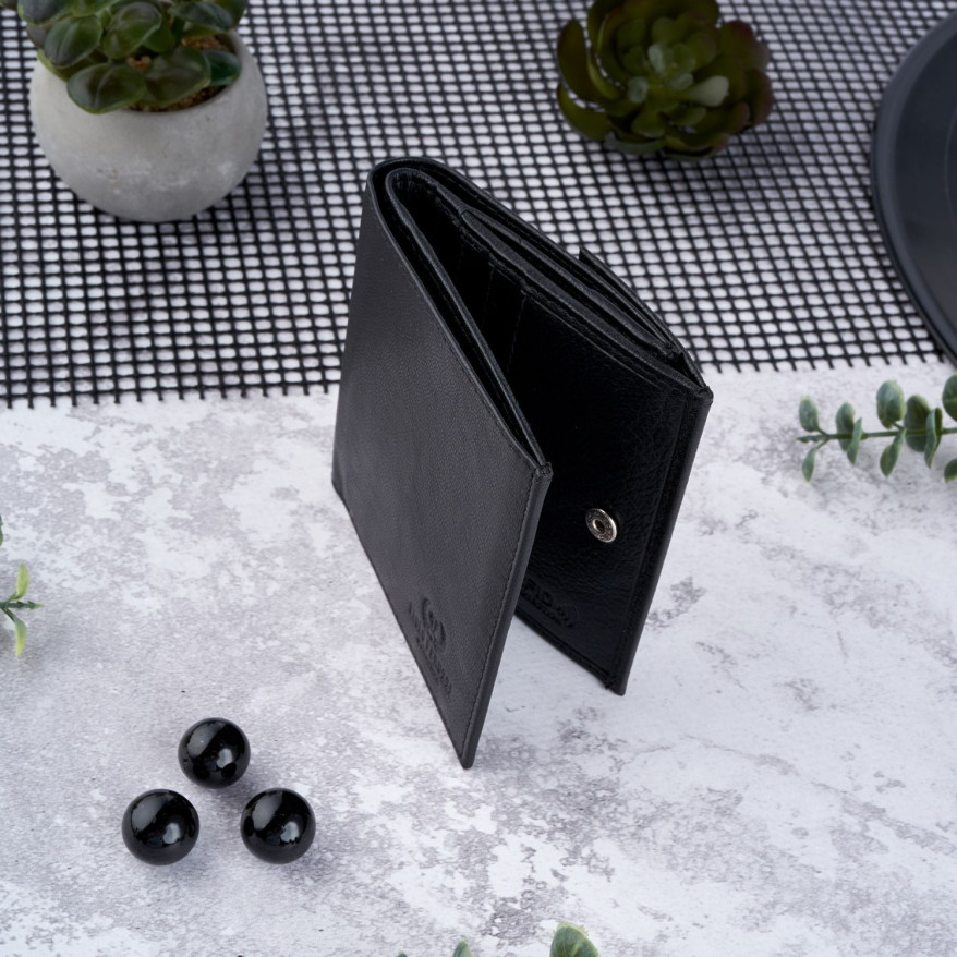 CZARNY SKÓRZANY PORTFEL DAMSKI PAOLO PERUZZI IN-28-BL