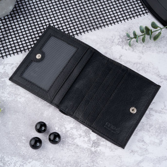 CZARNY SKÓRZANY PORTFEL DAMSKI PAOLO PERUZZI IN-28-BL