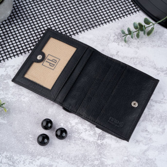 CZARNY SKÓRZANY PORTFEL DAMSKI PAOLO PERUZZI IN-28-BL