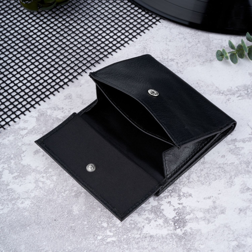 CZARNY SKÓRZANY PORTFEL DAMSKI PAOLO PERUZZI IN-28-BL