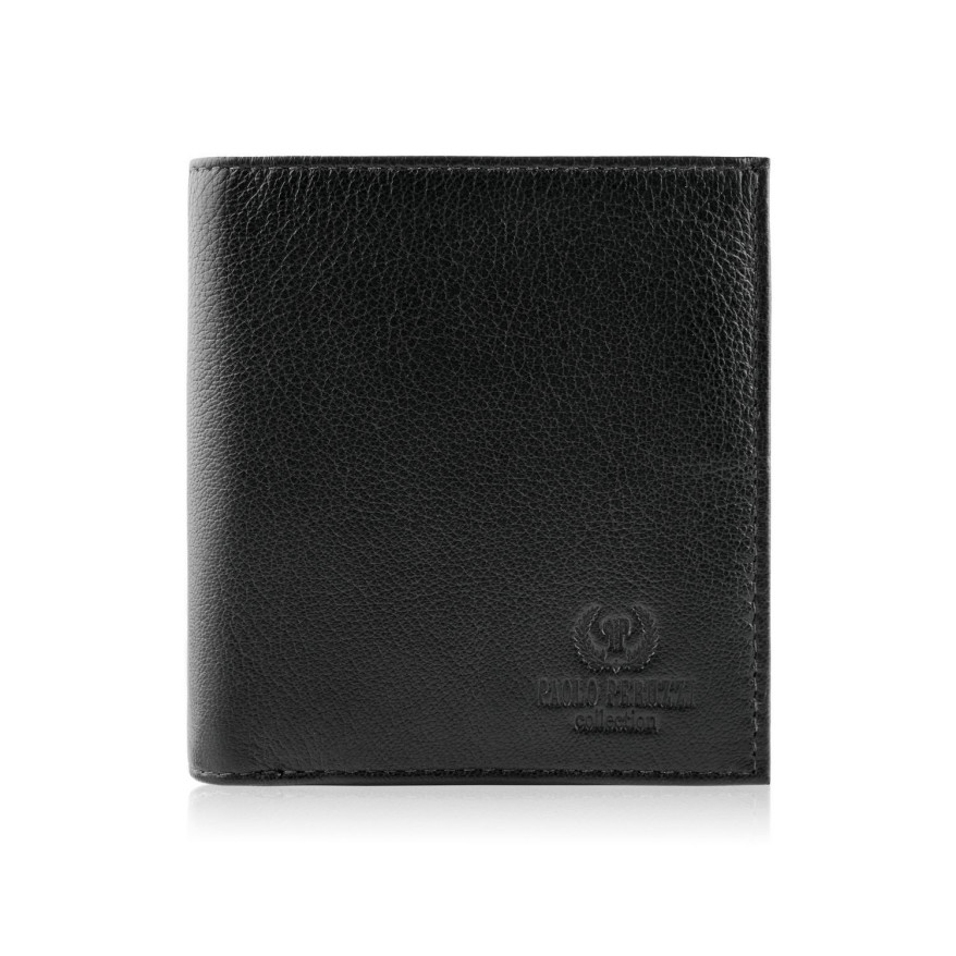 CZARNY SKÓRZANY PORTFEL DAMSKI PAOLO PERUZZI IN-28-BL