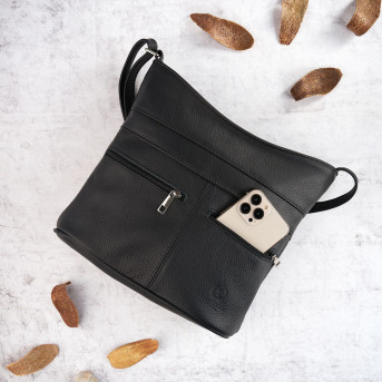 SKÓRZANA TOREBKA DAMSKA PAOLO PERUZZI Z-53-BL