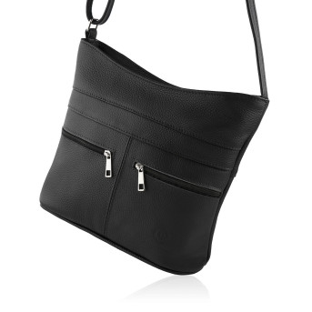 SKÓRZANA TOREBKA DAMSKA PAOLO PERUZZI Z-53-BL