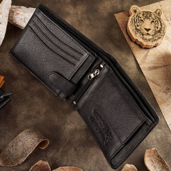 Zestaw prezentowy dla niego ZUP-76-BL SASZETKA MĘSKA NA RAMIĘ T-74 I SKÓRZANY PORTFEL MĘSKI T-79